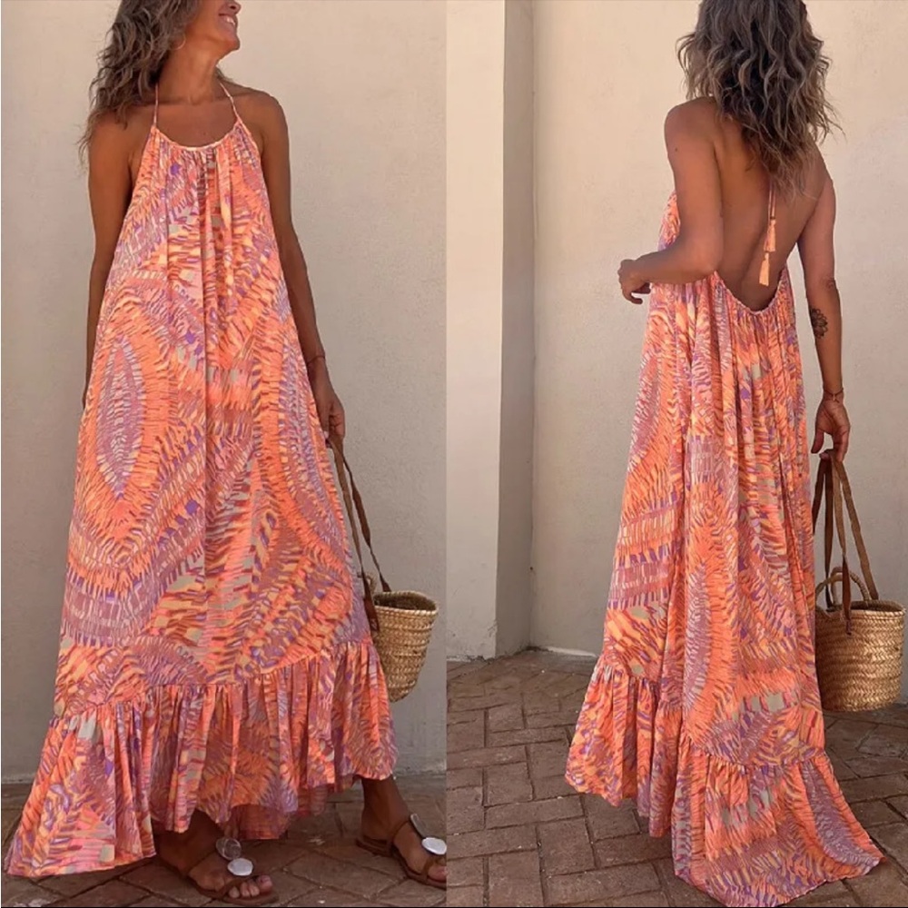 🍃🍂New Boho Chic Beach Retreat handmade Dress 
Size Medium